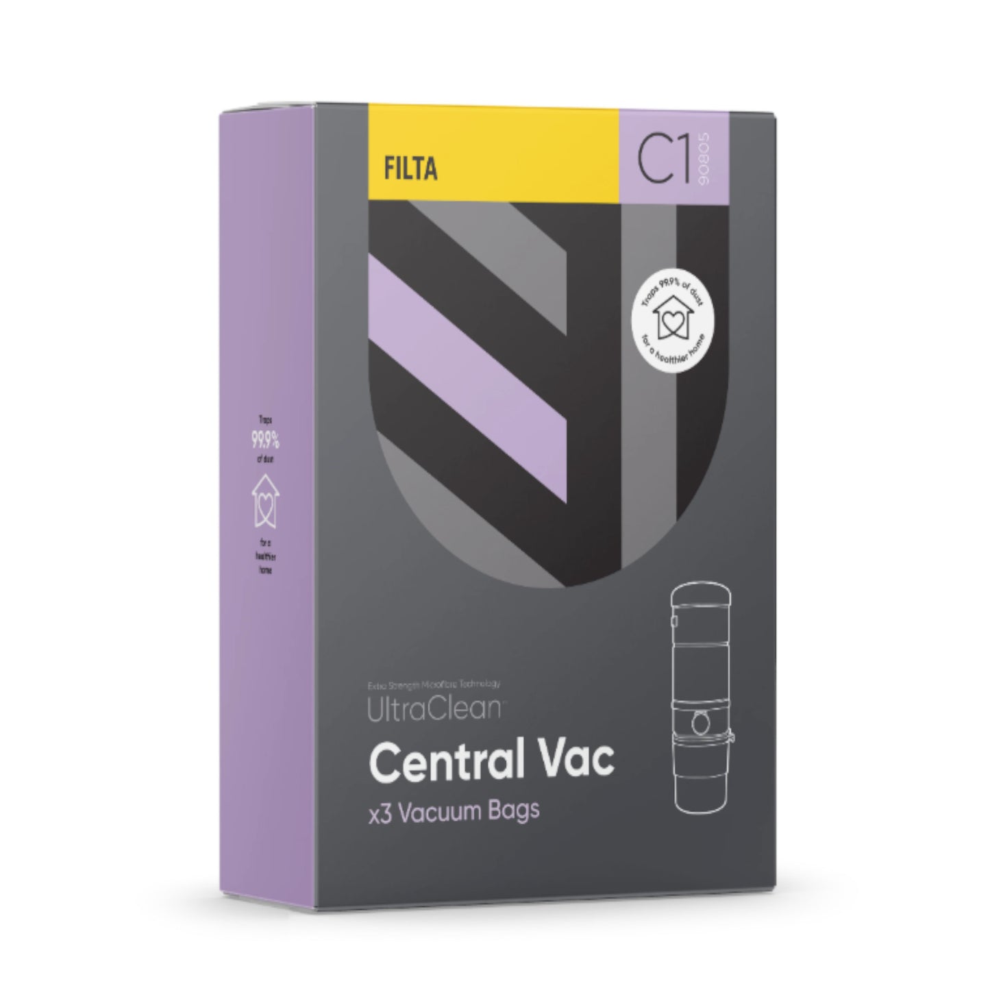 Vacuum Dust Bags Central Vacuum Pack of 3 90805
