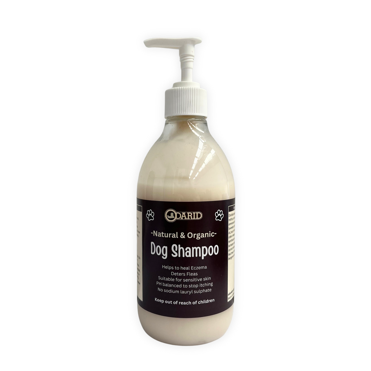 Odarid 100% Natural & Organic Dog Shampoo 500ml Pump Bottle