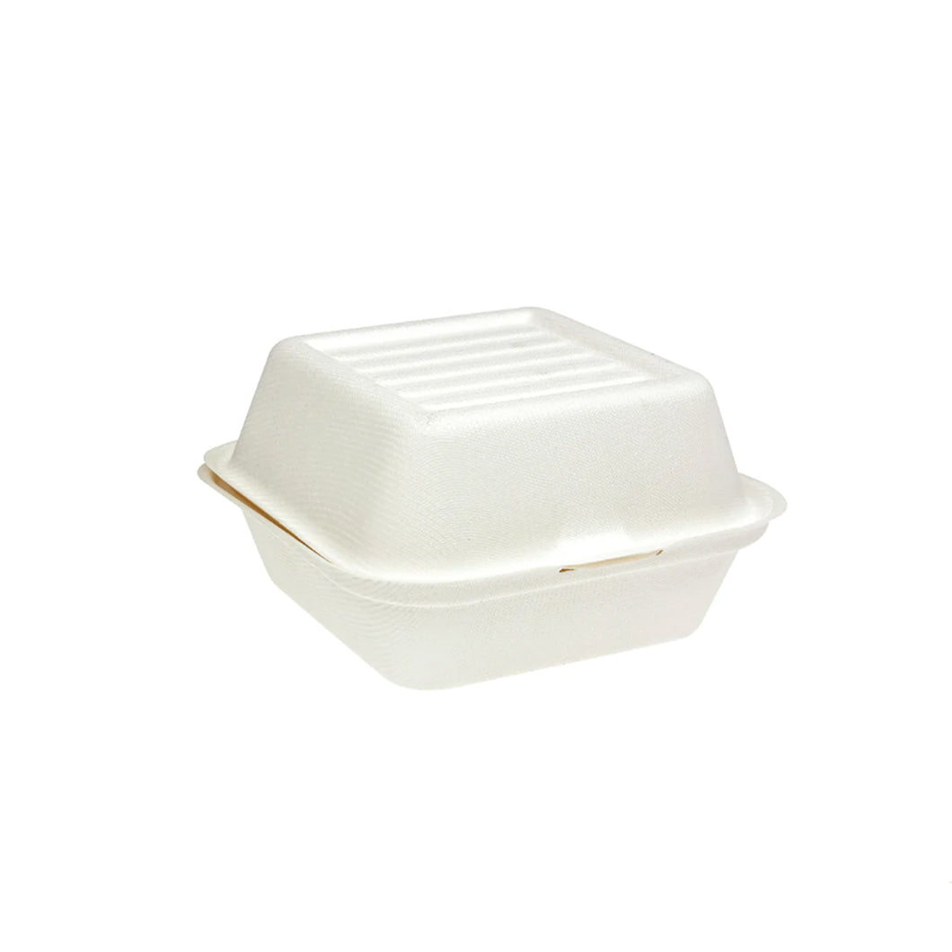 Regular Square Burger Box Compostable 1500/203 - Select Your Qty