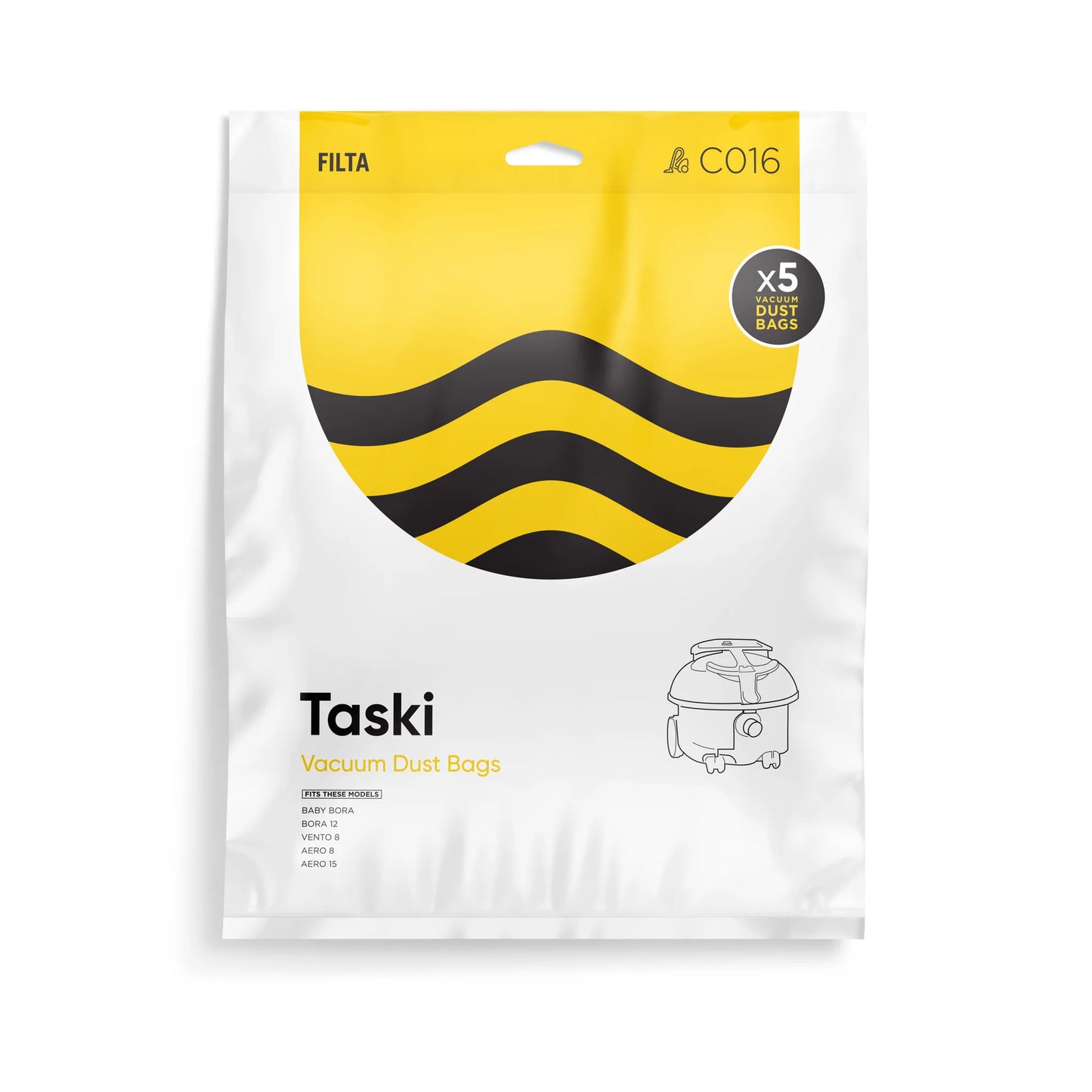 FILTA Taski SMS Multi Layered Vacuum Bags 5 Pack - 20040 (C016)