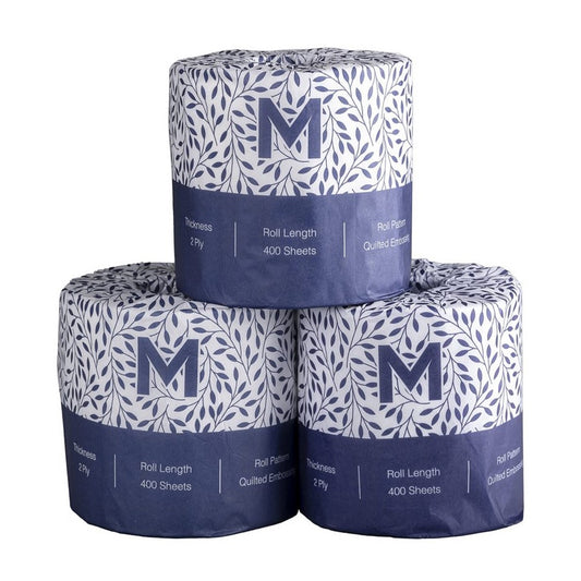 Wrapped Toilet Tissue, White, 2 Ply