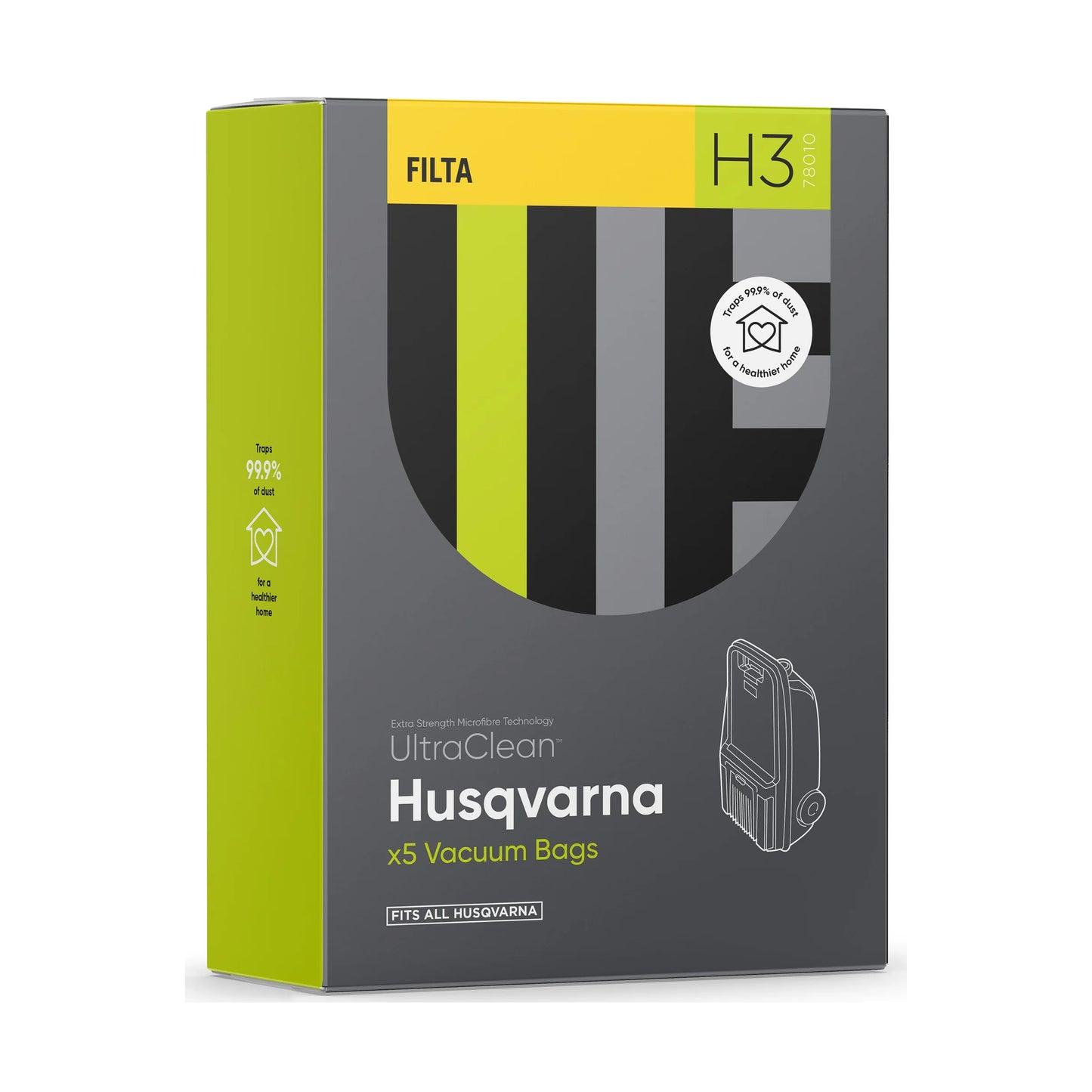 Ultraclean Vacuum Dust Bags 5 Pack Husqvarna 78010
