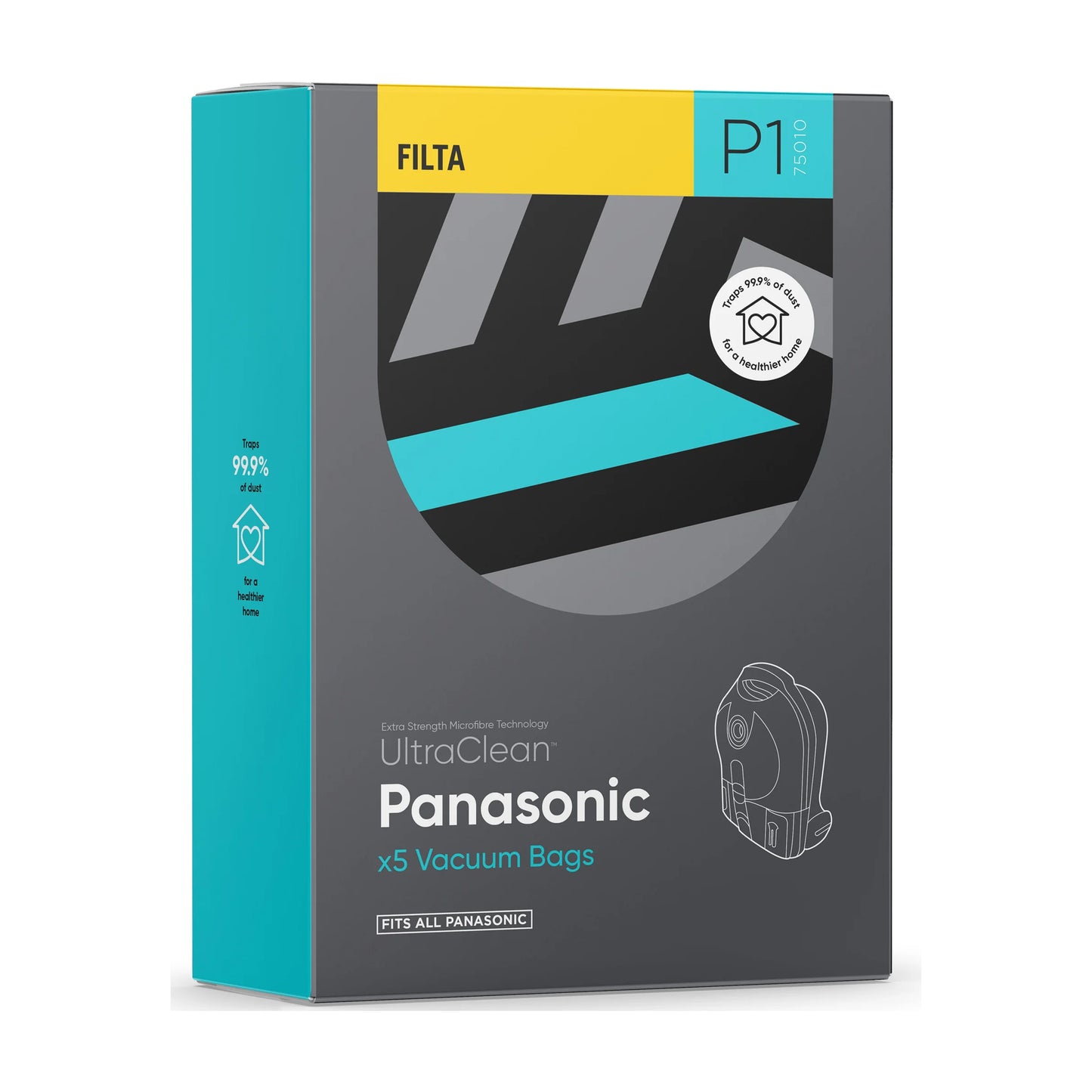 Ultraclean Vacuum Dust Bags 5 Pack Panasonic 75010