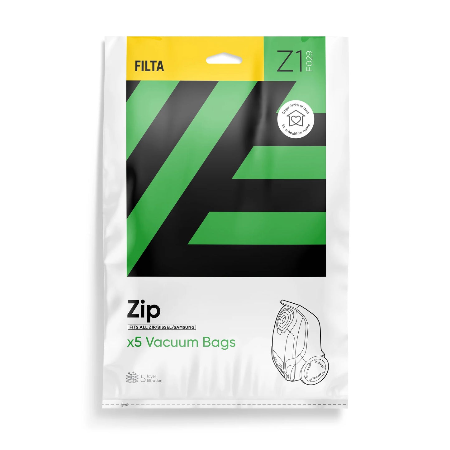 Vacuum Dust Bags 5pack Zip 10071 Filta F029