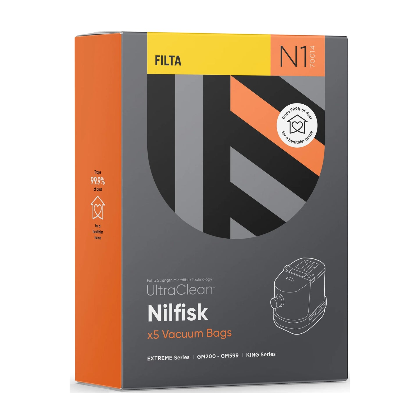 UltraClean Vacuum Dust Bags 5pack Nilfisk 70014