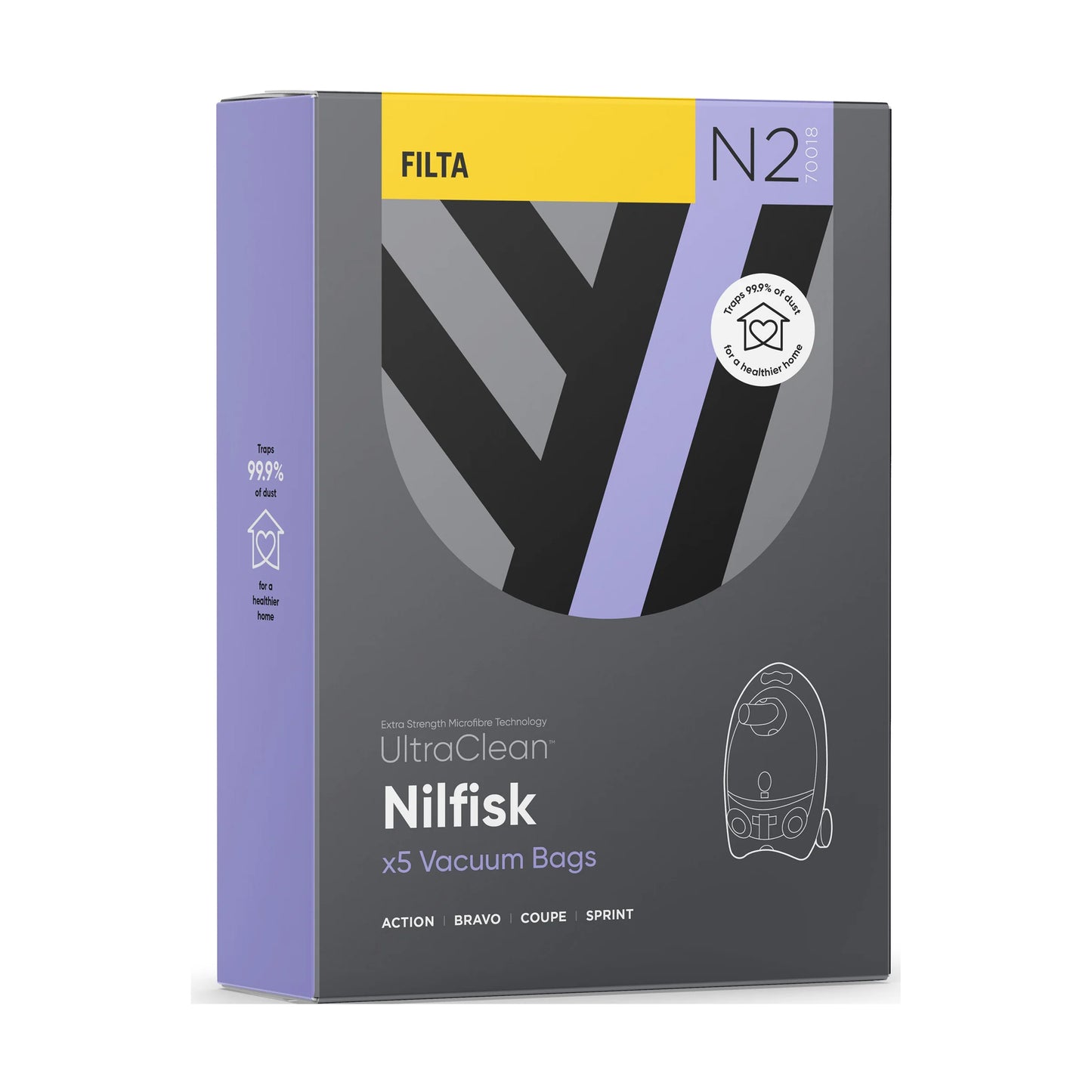 Ultraclean Vacuum Dust Bags 5 Pack Nilfisk 70018