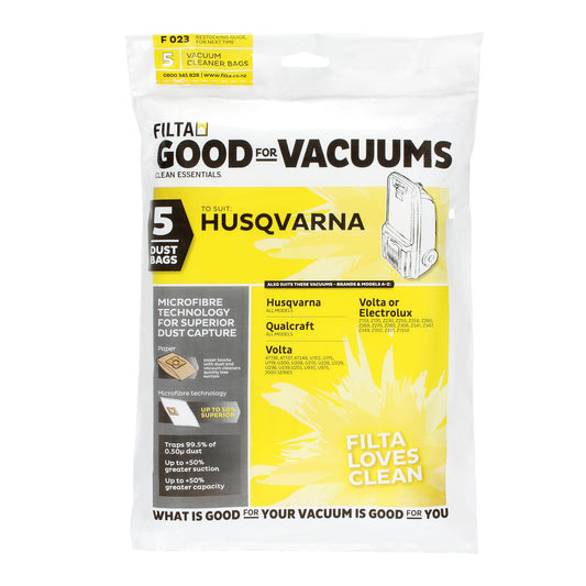 FILTA Husqvarna Qualcraft SMS Multi Layered Vacuum Bags 5 Pack - 58010 (F023)