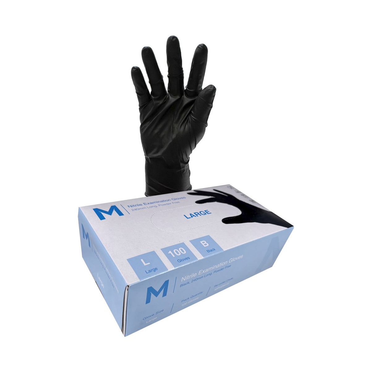 Nitrile Black Gloves