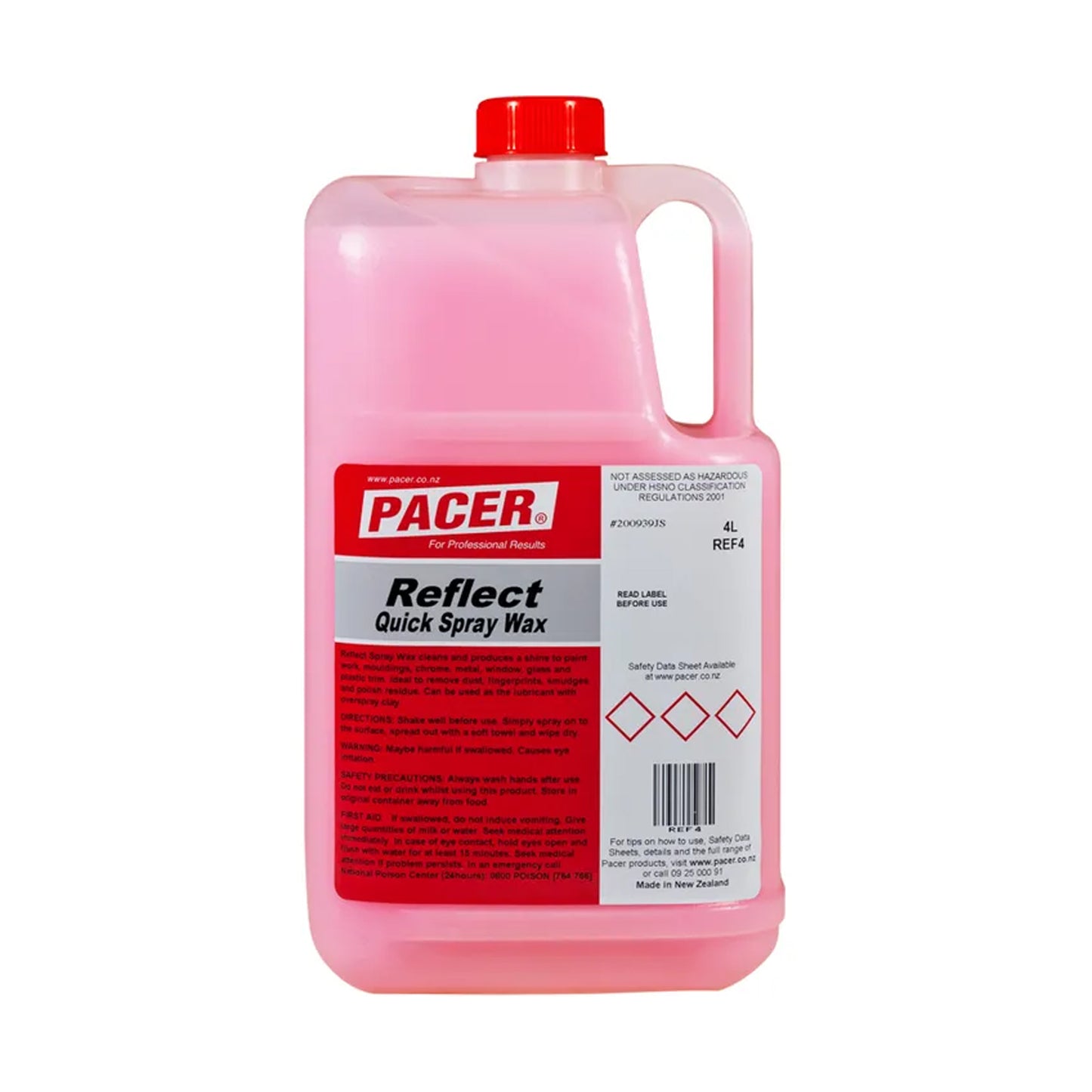 Pacer Reflect Spray Wax 4 Litre