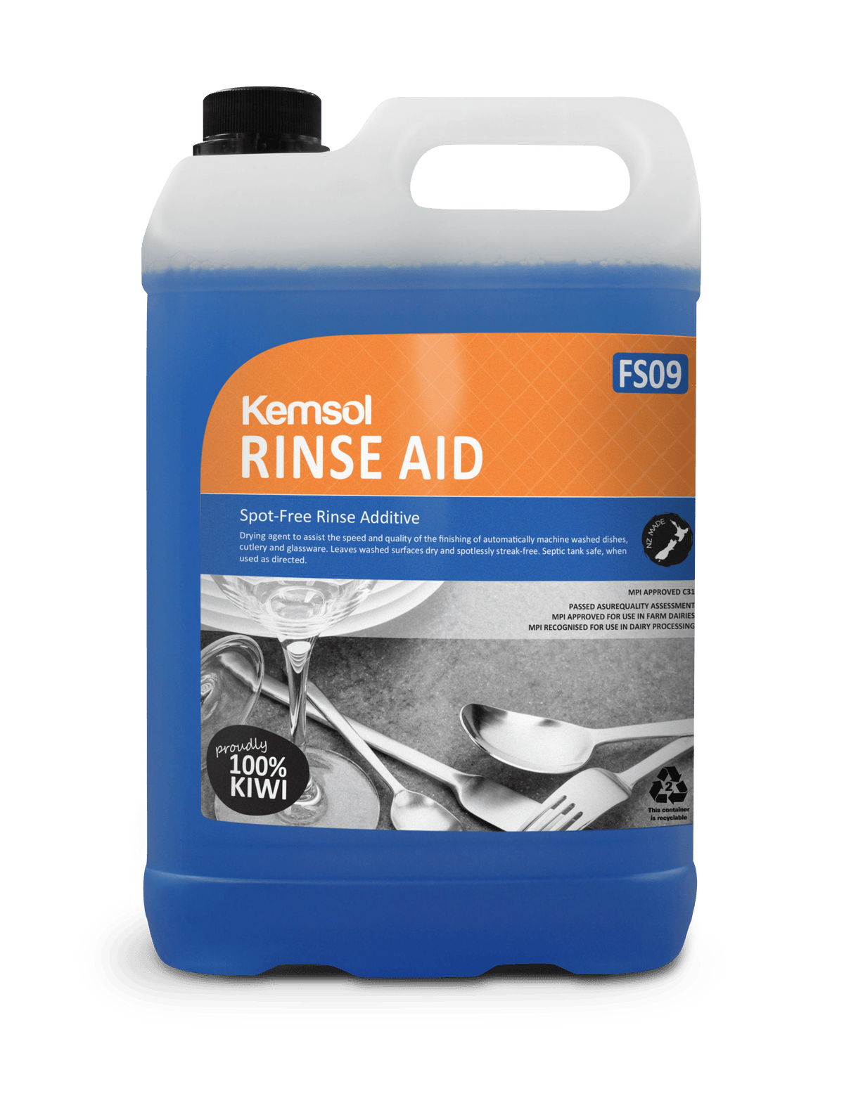 Kemsol Rinse Aid Spot-Free Rinse Additive
