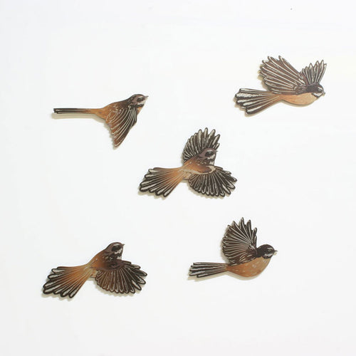 Printed Birds Set Fantails - ACM - Wall Art