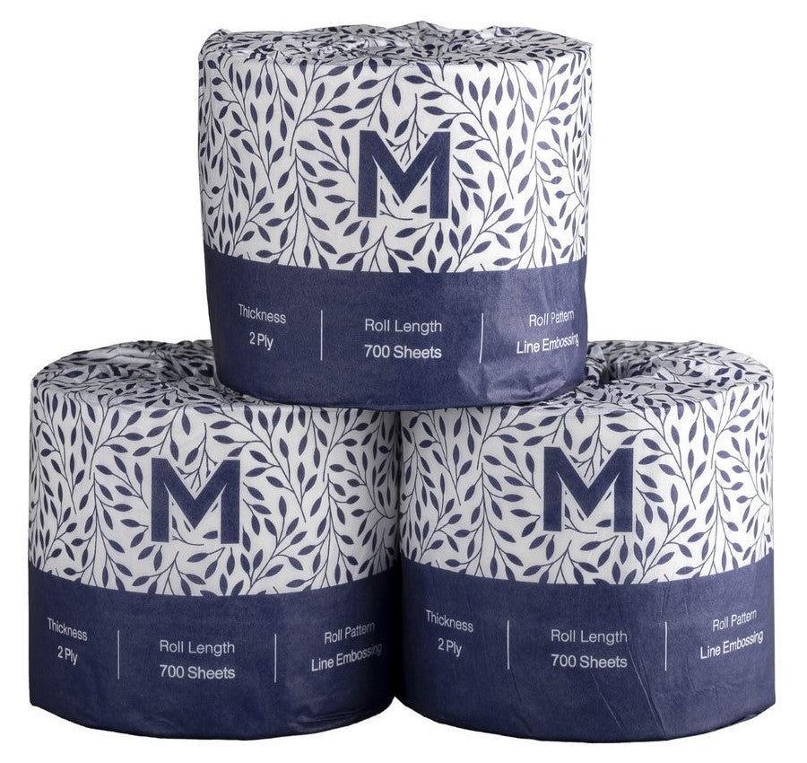 Wrapped Toilet Tissue, White, 2 Ply