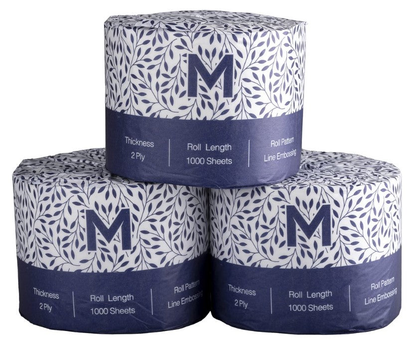 Wrapped Toilet Tissue, White, 2 Ply
