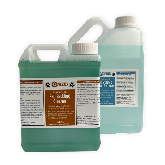 ODARID Pet Stain & Odour Remover Fragranced 2 Litre & Pet Bedding Cleaner 1 Litre in a Combo Deal