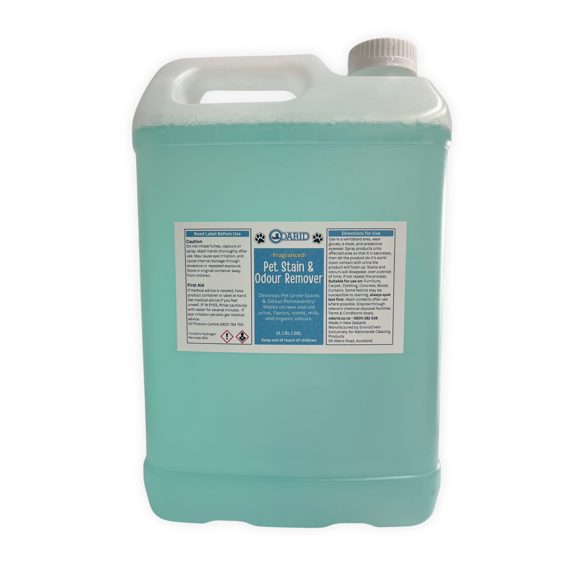 ODARID Pet Stain & Odour Remover Fragranced 5 Litre bottle