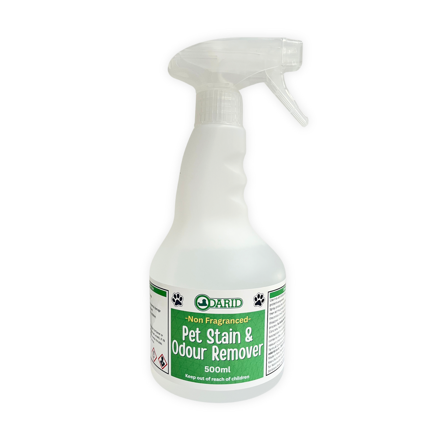ODARID Pet Stain & Odour Remover Non Fragranced 500ml spray bottle