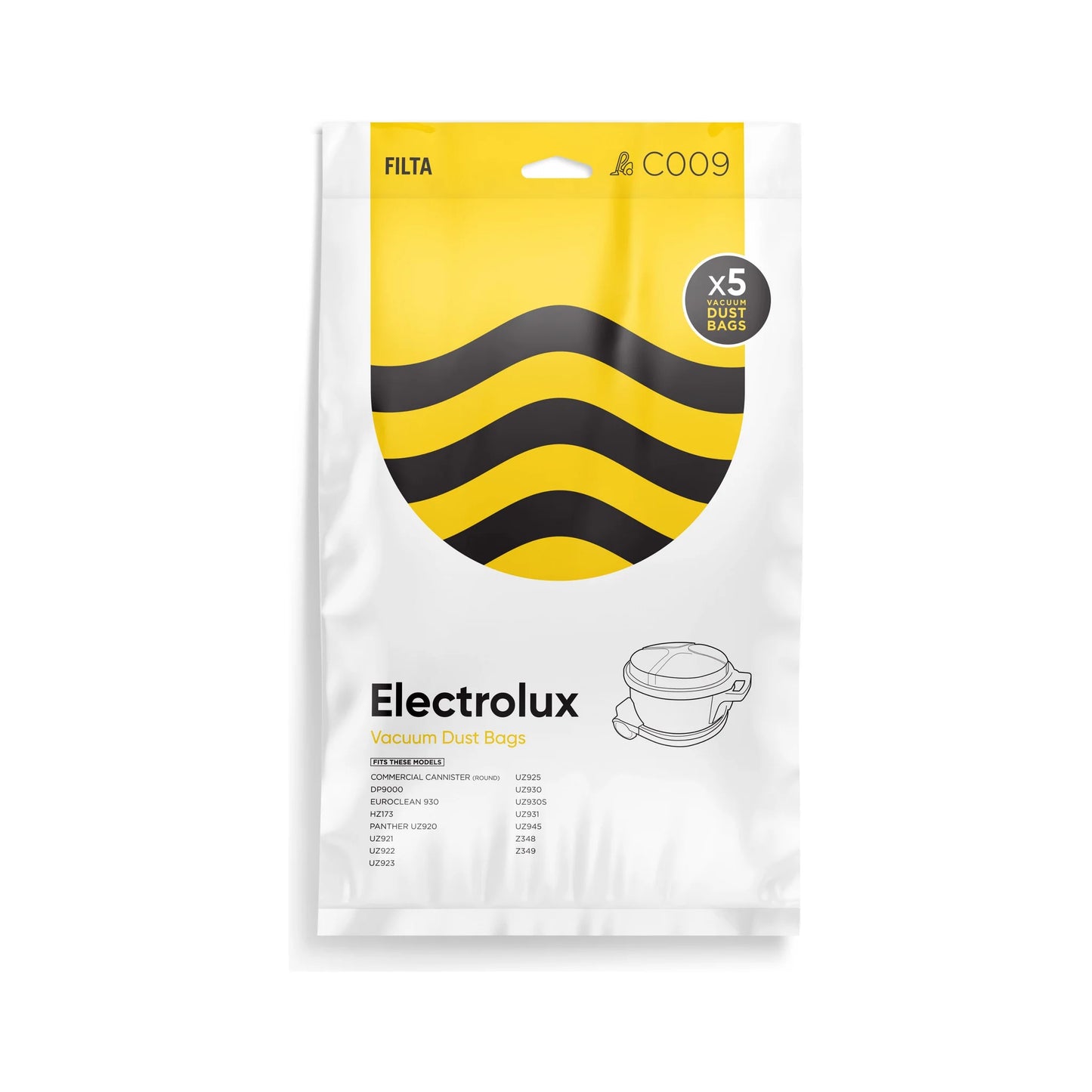 FILTA Electrolux SMS Multi Layered Vacuum Bags Pack of 5 - 11014 (C009)