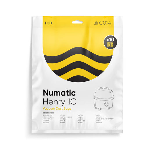 FILTA Numatic Henry 1C SMS Multi Layered Vacuum Bags 10 Pack - 60092 (C014)