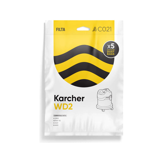 FILTA Karcher WD2 SMS Multi Layered Vacuum Bags 5 Pack - 20017 (C021)