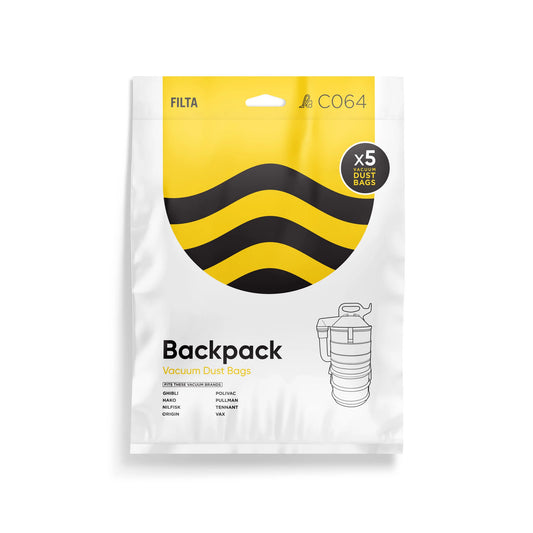 FILTA Common BackPack SMS Multi Layered Vacuum Bags 5 Pack - 18008 (C064)