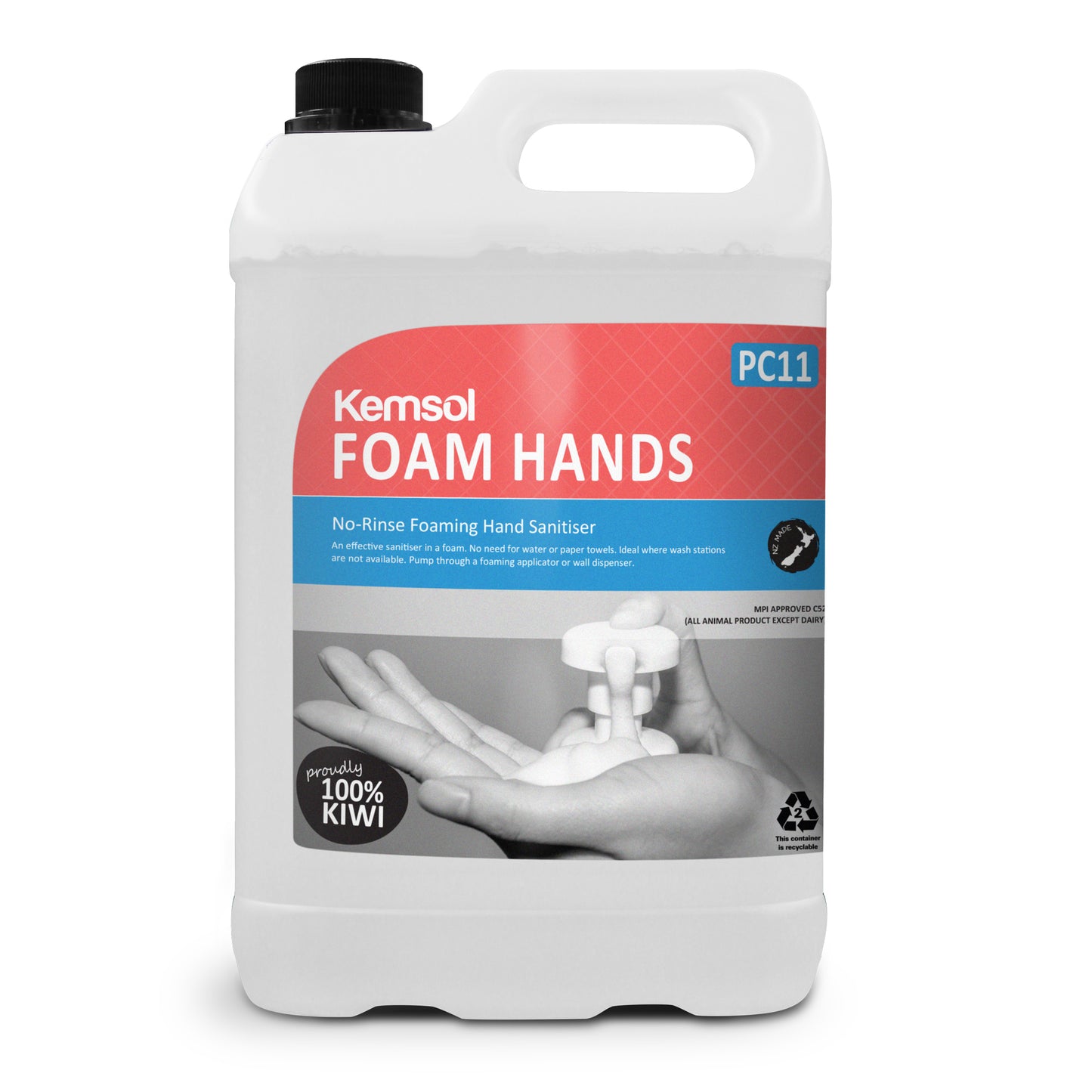 Kemsol Foam Hands No-Rinse Foaming Hand Sanitiser - Select Your Size