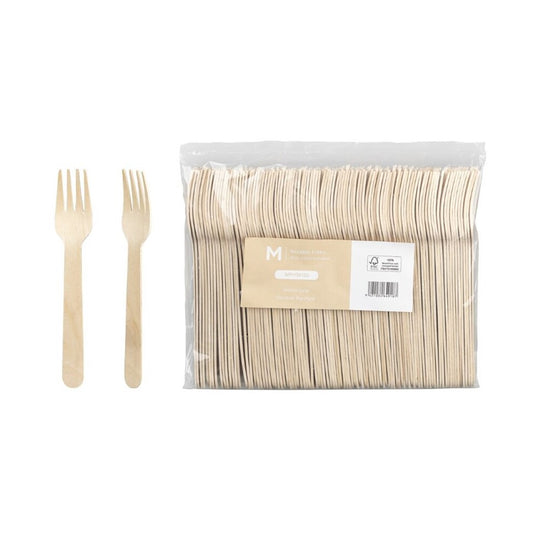 Wooden Fork Natural, 160mm Long, FSC® 100% x 500