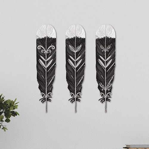 Printed Huia Feathers Set - ACM - Kiwiana Wall Art