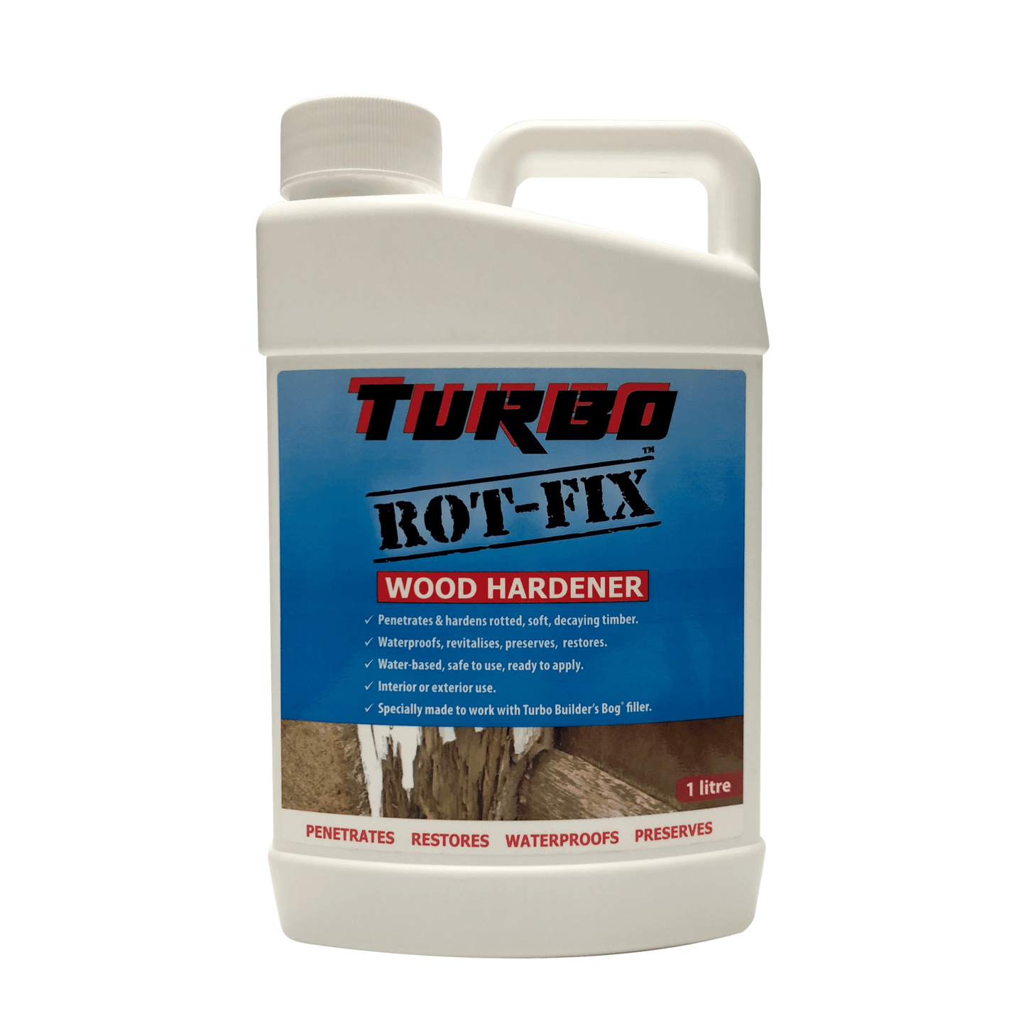 Turbo Rot-Fix Wood Hardener 1 Litre Bottle