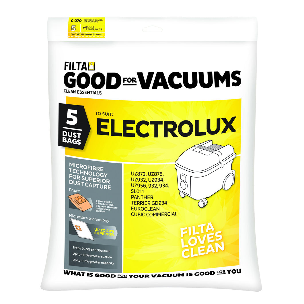 ELECTROLUX VACUUM DUST BAGS PACK OF 5 11018 C008