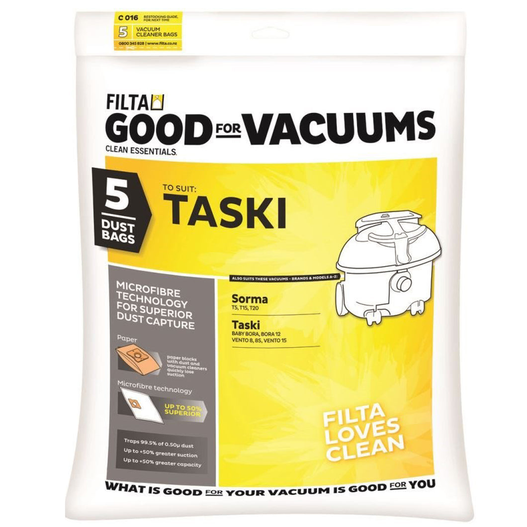Taski / Sorma Vacuum Dust Bags 5pack  (20040) Filta C016