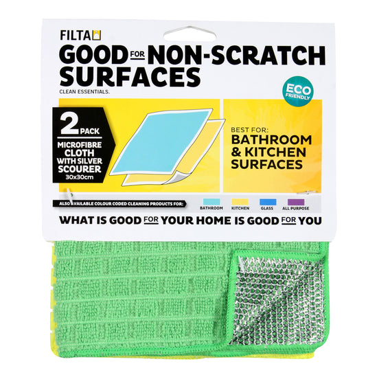 Microfibre Cloth with Silver Scourer 2 Pack - Great Product