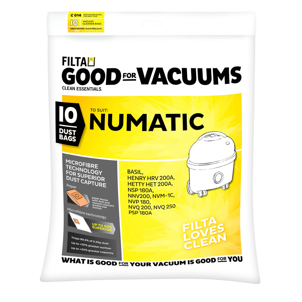 Numatic Vacuum Dust Bags HETTY, HENRY, BASIL, JAMES 60092 C014