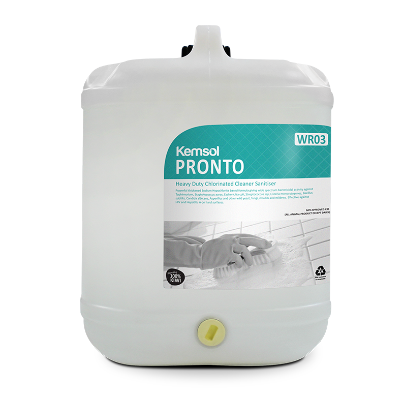 Pronto Heavy Duty Chlorinated Cleaner Sanitiser Kemsol