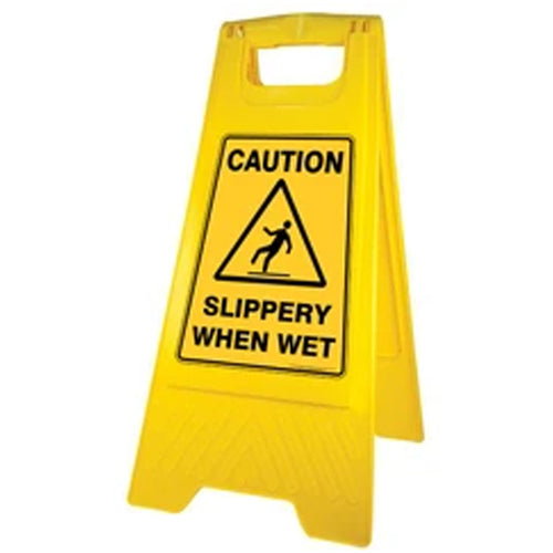 Safety Sign  Yellow- Slippery When Wet