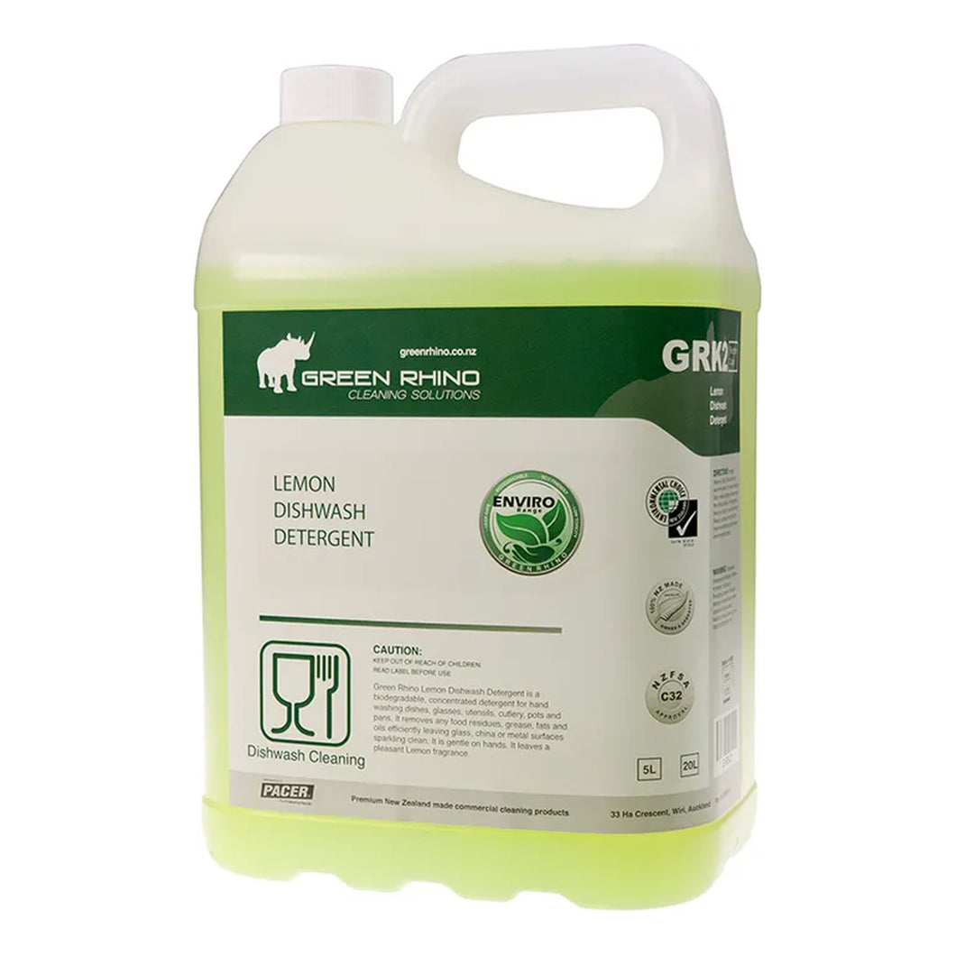 Lemon Dish Wash Detergent Enviro Green Rhino - Select Your Size