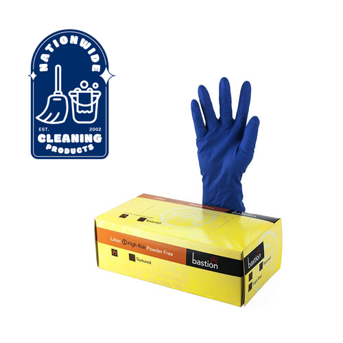 Bastion Latex Hi-Risk Powder Free Gloves Pack of 50 Select Your Size