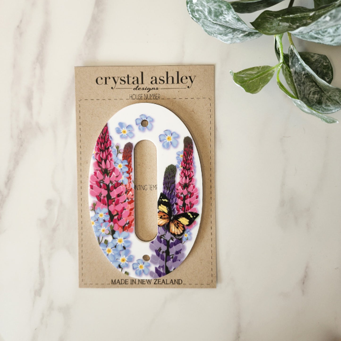 NZ Floral House Number & Letters - NZ Made - Select Yours
