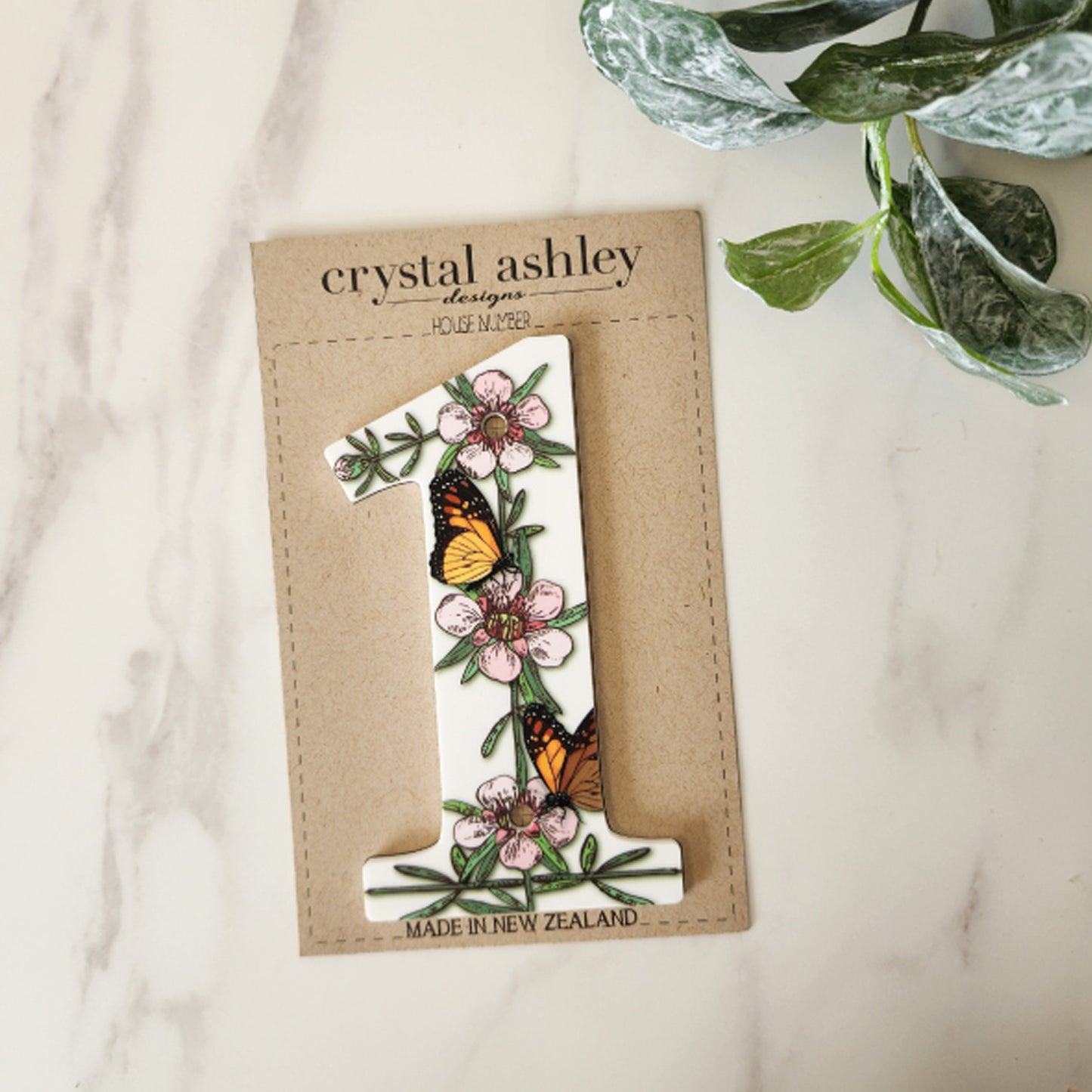 NZ Floral House Number & Letters - NZ Made - Select Yours