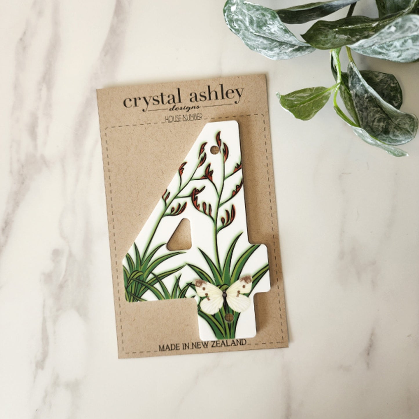 NZ Floral House Number & Letters - NZ Made - Select Yours