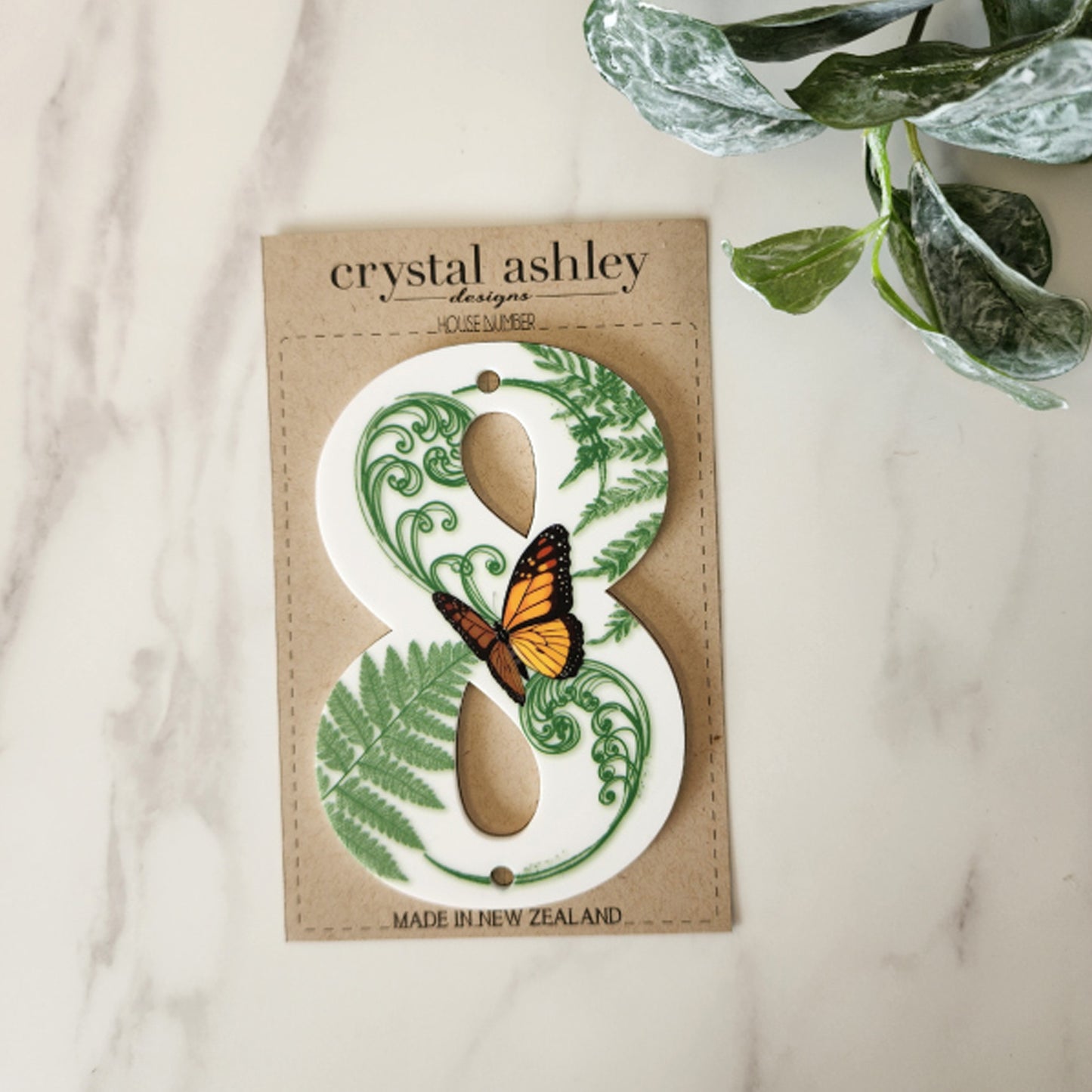 NZ Floral House Number & Letters - NZ Made - Select Yours