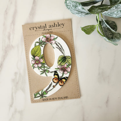 NZ Floral House Number & Letters - NZ Made - Select Yours