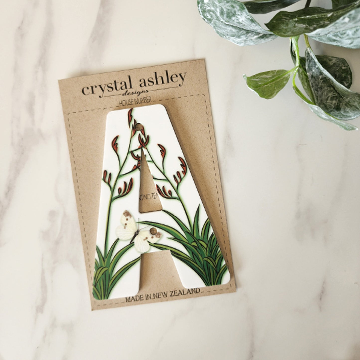 NZ Floral House Number & Letters - NZ Made - Select Yours
