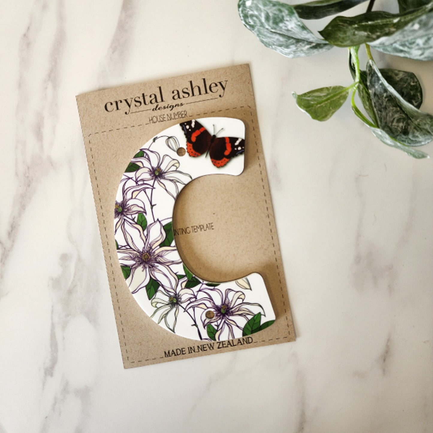 NZ Floral House Number & Letters - NZ Made - Select Yours