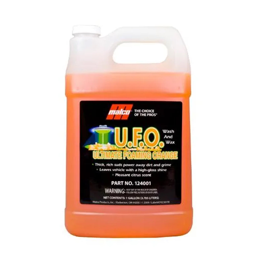 Malco U.F.O  (Ultimate Foaming Orange) Wash & Wax 1 Gallon