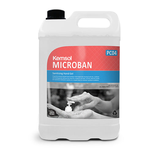 Microban Hand Sanitiser Gel 5 Litre Ethyl Alcohol 70%