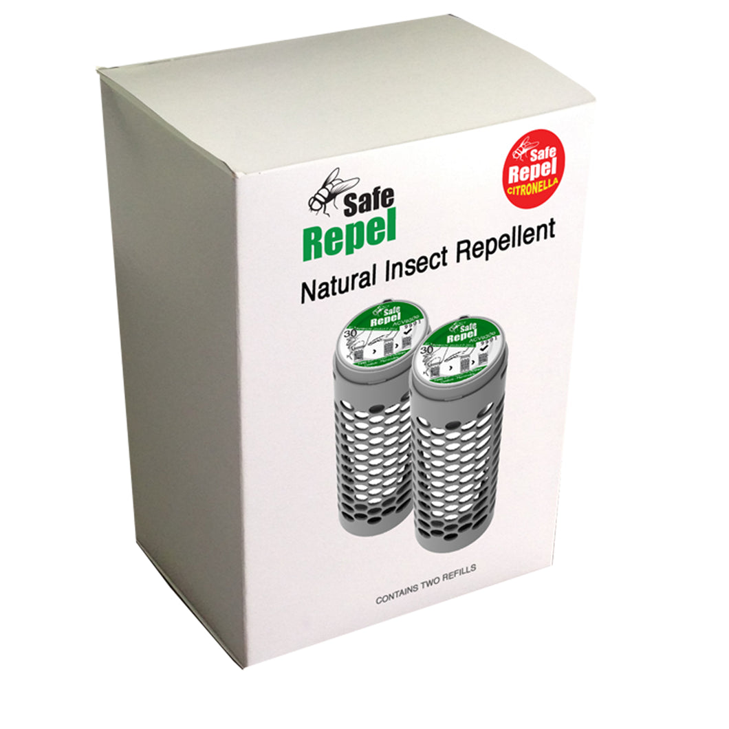 Safe Repel Twin Refill Pack REPELS FLYS, MOSQUITO & OTHER FLYING INSECTS
