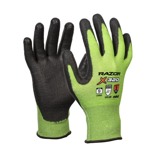 Esko Razor Hi-Vis Green Cut 3 Gloves Choose Your Size
