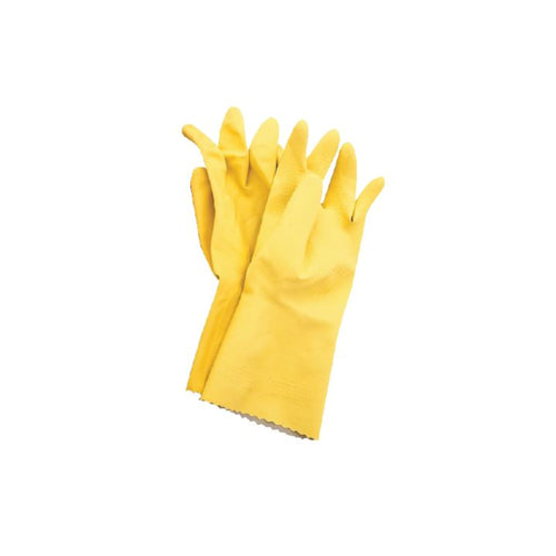 Silverlined Yellow Rubber Gloves 12pack - Select Your Size