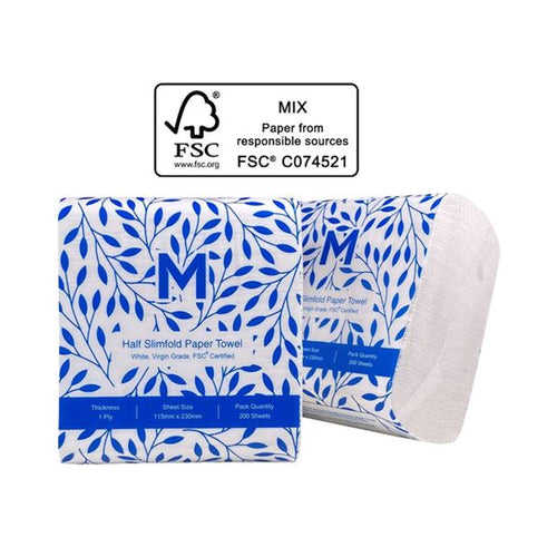Half Slimfold Paper Towel - White, 1ply