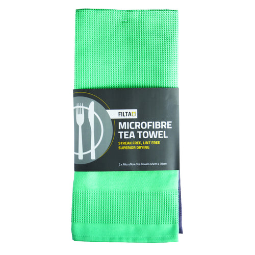 Tea Towel Microfibre 2 Pack Sky 30058